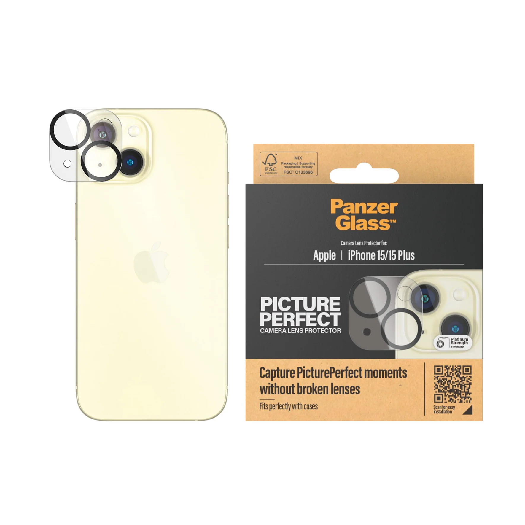 Pelican Aluminum Ring Lens Screen Protector for iPhone 15 and iPhone 15 Plus