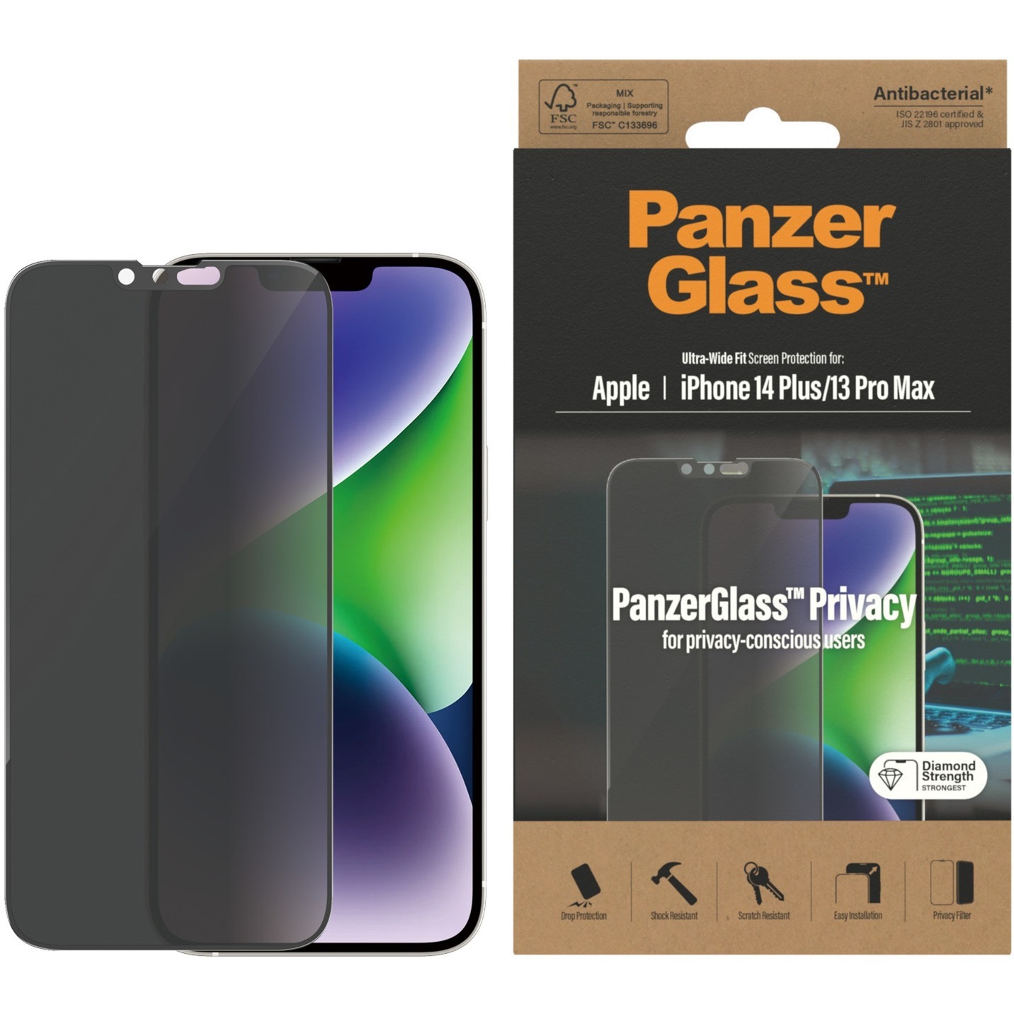 PanzerGlass Protection d'écran camera en verre trempé pour iPhone 15 Pro /  15 Pro Max